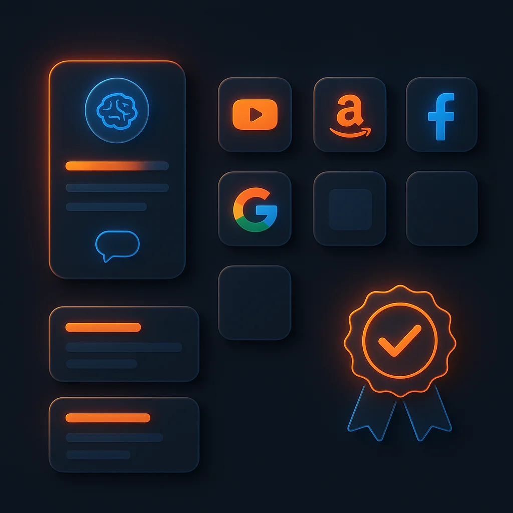A clean 3D concept illustration of floating payment method elements: credit card shapes, tap-to-pay symbol, coins, and a calendar for financing, no text.