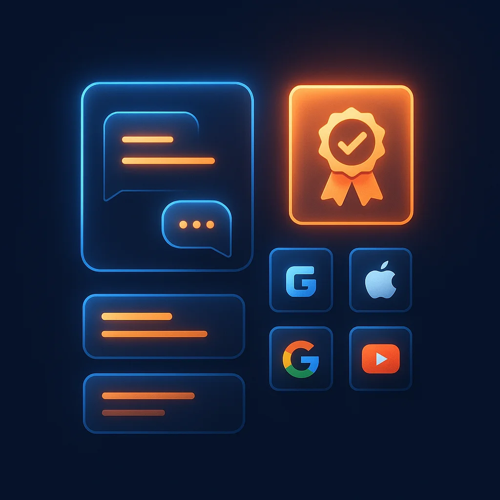 A dark, clean concept image of glowing equipment cards arranged in a grid, showing photos, models, and capacities.